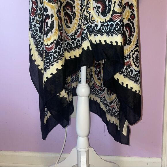 Comfy Luxe One Size Boho Ruana Colorful Patterned Kimono Lightweight - Picture 3 of 9